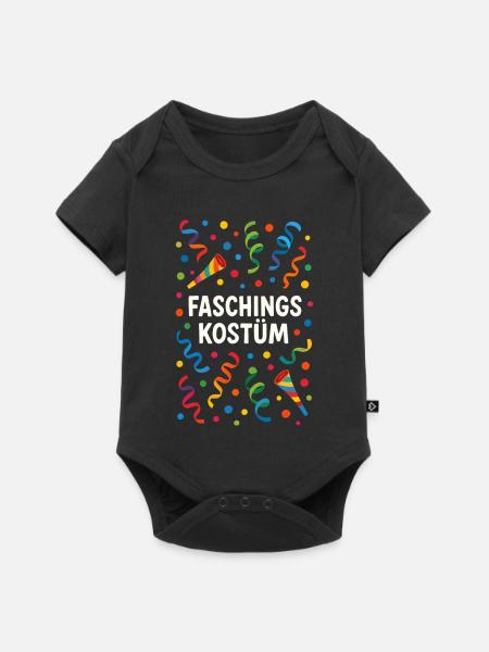 Fasching Konfetti Faschingskostüm bunt - Baby Premium Kurzarmbody - Schwarz
