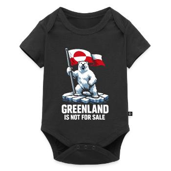 Don des Groenlandais de l’Ours du drapeau du Groenland - Body à manches courtes Premium Bébé - noir - Devant