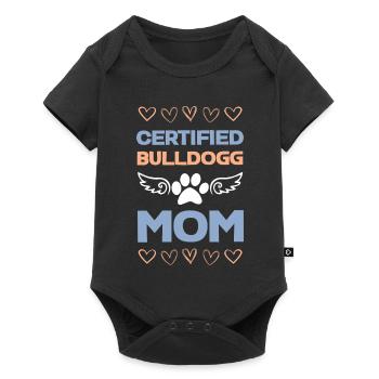 Motif de maman Bouledogue certifiée - Body à manches courtes Premium Bébé - noir - Devant