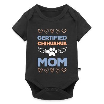 Chihuahua Mom Certified Wings - Baby Premium short-sleeve bodysuit - black - Front