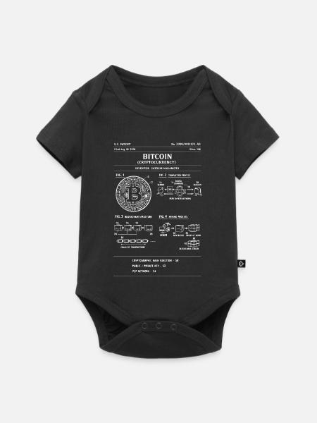 Bitcoin-Schema: Krypto-Flussdiagramm - Baby Premium Kurzarmbody - Schwarz