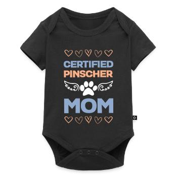 Pinscher Mom Certified - Baby Premium short-sleeve bodysuit - black - Front