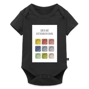 Life Is Art – Live Yours In Color - Baby Premium short-sleeve bodysuit - black - Front