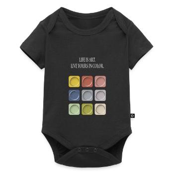 La vie, c’est de l’art - Body à manches courtes Premium Bébé - noir - Devant