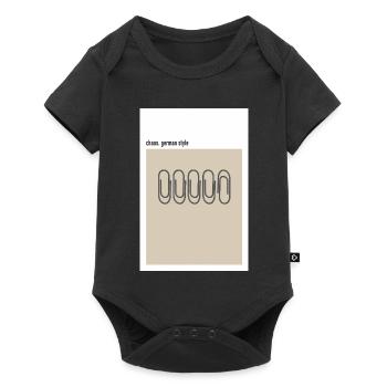 Chaos – German Style Paper Clips Beige - Baby Premium short-sleeve bodysuit - black - Front
