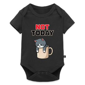Not Today Cat - Funny Angry Cat Meme - Baby Premium short-sleeve bodysuit - black - Front