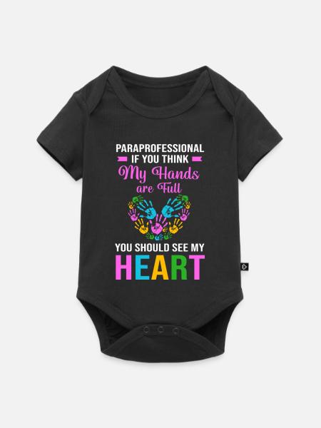 Paraeducator Lehrerassistent Paraprofessional - Baby Premium Kurzarmbody - Schwarz