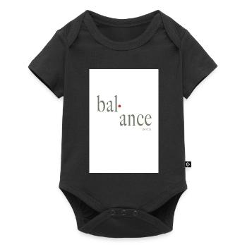 Balance typography design with phonetic transcription - Baby Premium short-sleeve bodysuit - black - Front