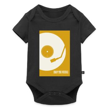 Drop The Needle Turntable Poster - Baby Premium Kurzarmbody - Schwarz - Vorne