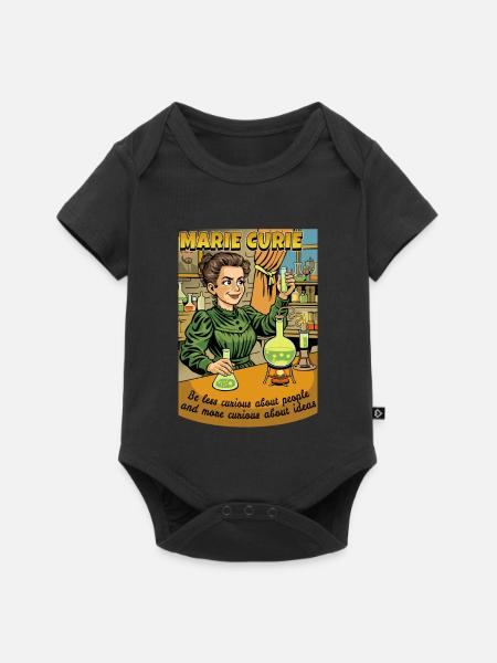 Marie Curie Curious - Baby Premium Kurzarmbody - Schwarz