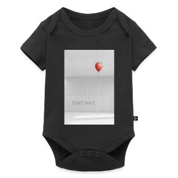 Don't wait minimalist motivation saying - Baby Premium short-sleeve bodysuit - black - Front