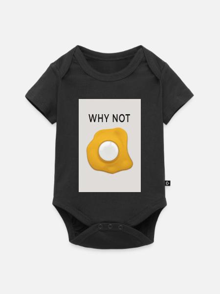 Why Not Motivation Statement Design - Baby Premium Kurzarmbody - Schwarz