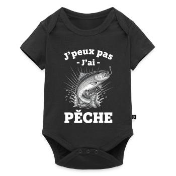J'peux pas j'ai Pêche - Body à manches courtes Premium Bébé - noir - Devant