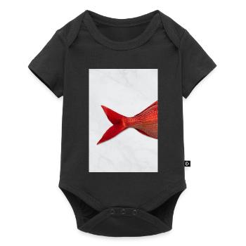 Red Fish Minimal Art Design - Baby Premium short-sleeve bodysuit - black - Front