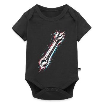 Wrench Tool Mechanic Design - Baby Premium short-sleeve bodysuit - black - Front