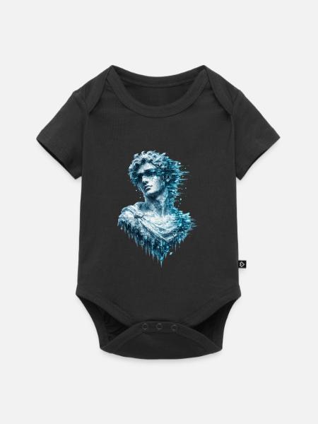Busto classico in glitch ghiaccio - Baby Premium Kurzarmbody - Schwarz