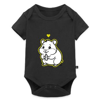 Arnold_the_Hamster - Baby Premium short-sleeve bodysuit - black - Front