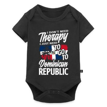 Drapeau de la République dominicaine Dom Rep Pride - Body à manches courtes Premium Bébé - noir - Devant