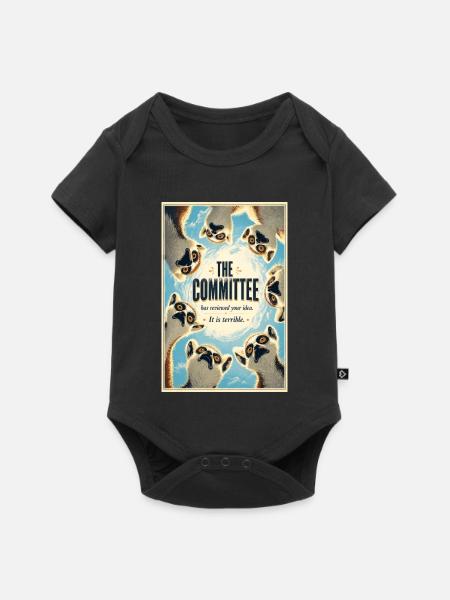 Das Komitee-Lemurs-Plakat - Baby Premium Kurzarmbody - Schwarz