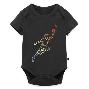 Vintage Baseballer Skizze - Baby Premium Kurzarmbody - Schwarz - Vorne