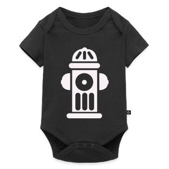 Fire Hydrant Silhouette Line Minimal - Baby Premium short-sleeve bodysuit - black - Front