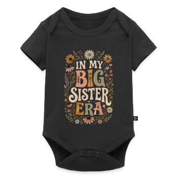 In My Big Sister Era Retro | Big Sister Gift - Baby Premium short-sleeve bodysuit - black - Front