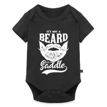 Beard to Saddle Vintage Logo - Baby Premium short-sleeve bodysuit - black - Front