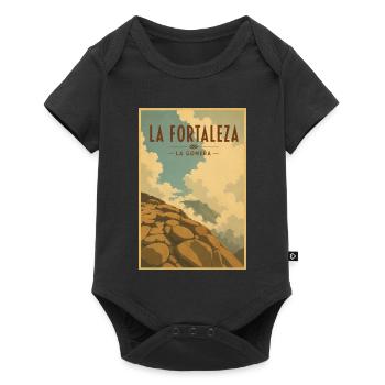 La Fortaleza La Gomera Travel Poster - Baby Premium Kurzarmbody - Schwarz - Vorne