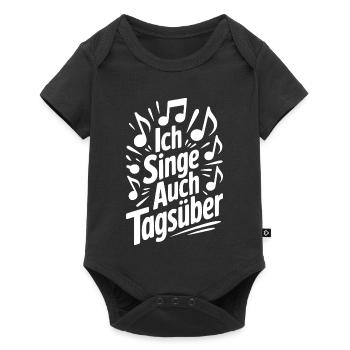 Ich singe auch tagsüber Chor Sänger Humor Gesang - Baby Premium Kurzarmbody - Schwarz - Vorne