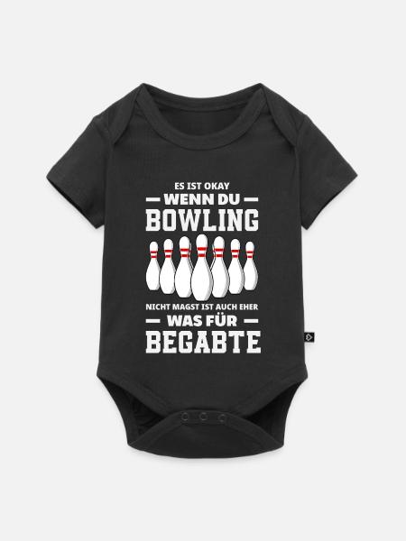 Bowling Nicht Magst Begabte Spruch - Baby Premium Kurzarmbody - Schwarz