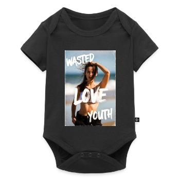W*st*d Love Youth Beach Look - Baby Premium short-sleeve bodysuit - black - Front