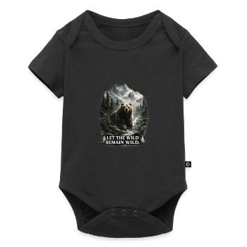 Grizzly Bear – Wilderness & Nature Conservation - Baby Premium short-sleeve bodysuit - black - Front