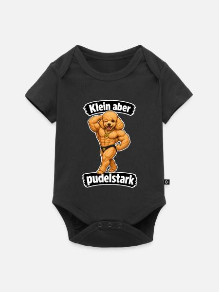 Klein aber Pudelstark - Baby Premium Kurzarmbody - Schwarz
