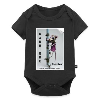 Karriereleiter Ratte Karikatur - Baby Premium Kurzarmbody - Schwarz - Vorne