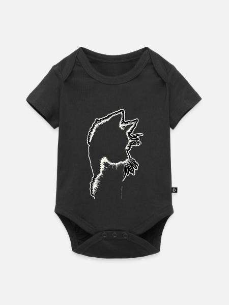 Katzensilhouette | Minimalistisches Design - Baby Premium Kurzarmbody - Schwarz