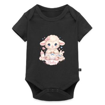 Baby sheep - Baby Premium short-sleeve bodysuit - black - Front