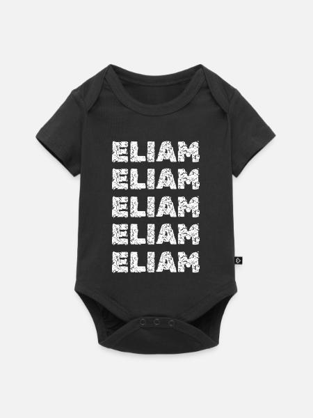 Geschenk für Eliam - Baby Premium Kurzarmbody - Schwarz