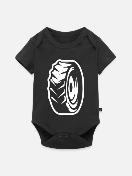 Reifen Silhouette - Baby Premium Kurzarmbody - Schwarz