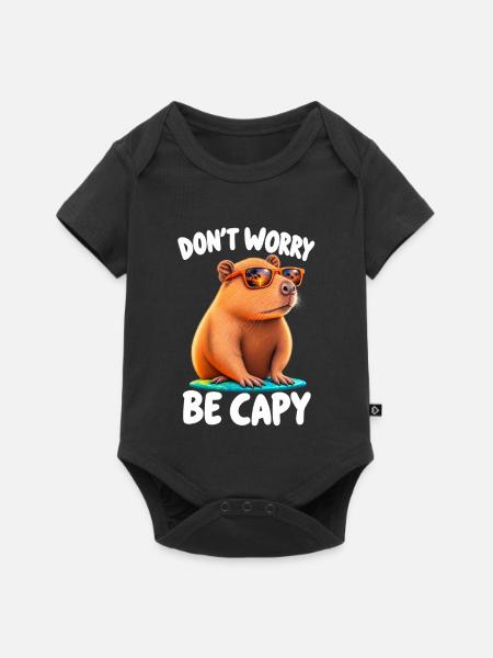 Capybara - Baby Premium Kurzarmbody - Schwarz