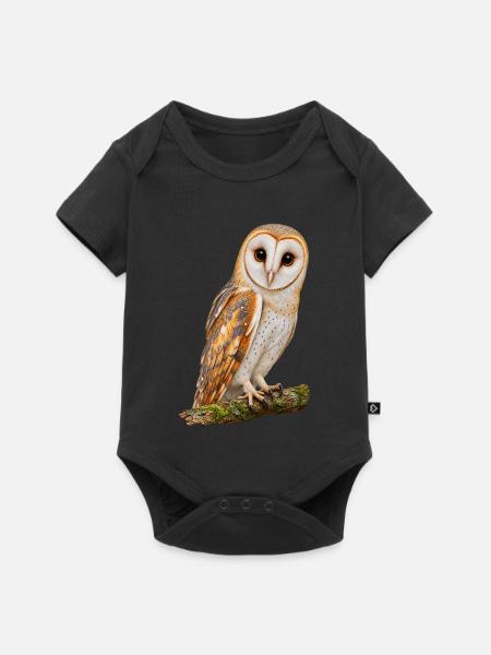 Schleiereule - Baby Premium Kurzarmbody - Schwarz