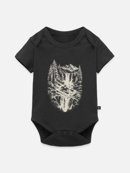 Wildwasser Kajakfahrer Kajakfahren Geschenk - Baby Premium Kurzarmbody - Schwarz