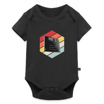 Diskette Floppy Disk - Baby Premium short-sleeve bodysuit - black - Front