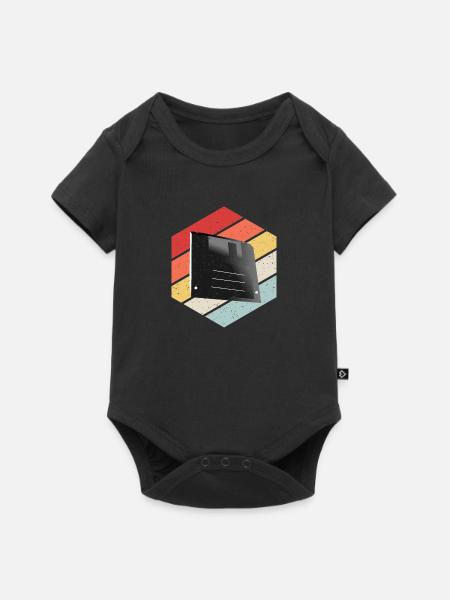 Disquette Floppy Disk - Body à manches courtes Premium Bébé - noir