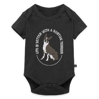 Life Is Better With A Boston Terrier - Baby Premium short-sleeve bodysuit - black - Front