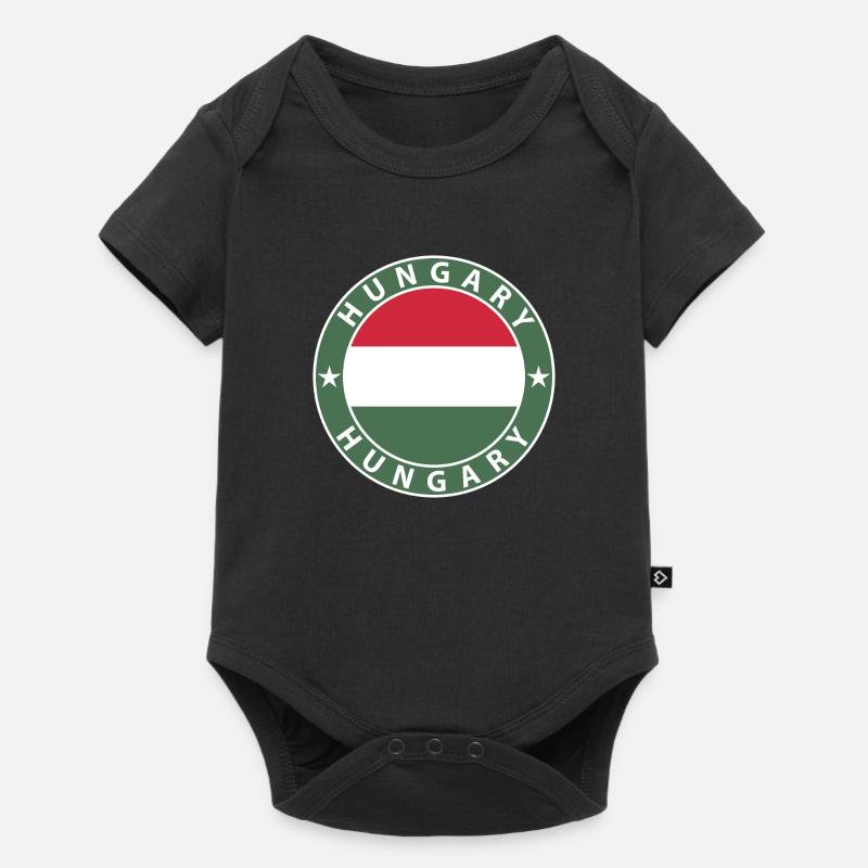 Ungarn - Baby Premium Kurzarmbody - Schwarz