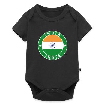 Indien - Baby Premium Kurzarmbody - Schwarz - Vorne