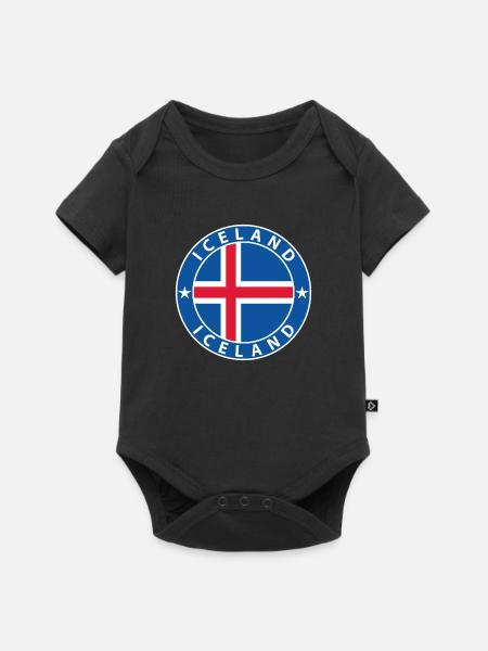 Islande - Body à manches courtes Premium Bébé - noir