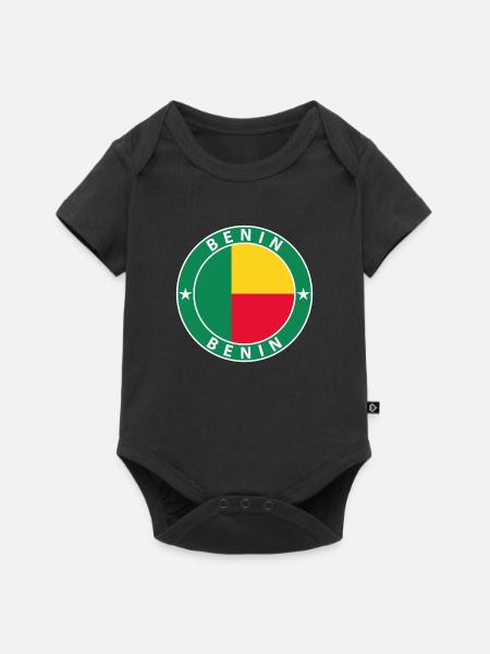 Benin - Baby Premium Kurzarmbody - Schwarz