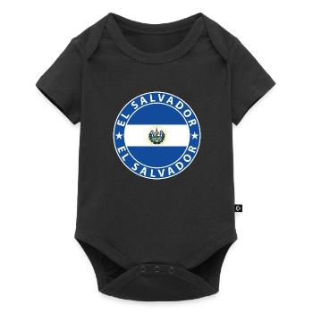 El Salvador - Baby Premium Kurzarmbody - Schwarz - Vorne