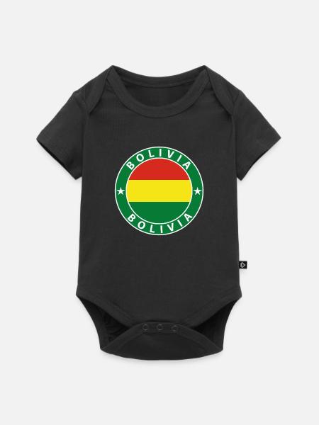 Bolivia - Baby Premium Kurzarmbody - Schwarz